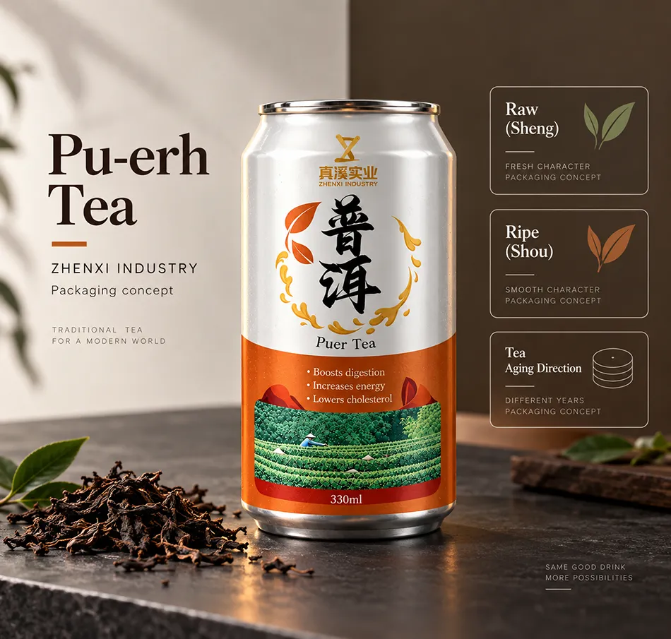 Packaging concept for Pu-erh Tea in a 330ml Standard aluminum can