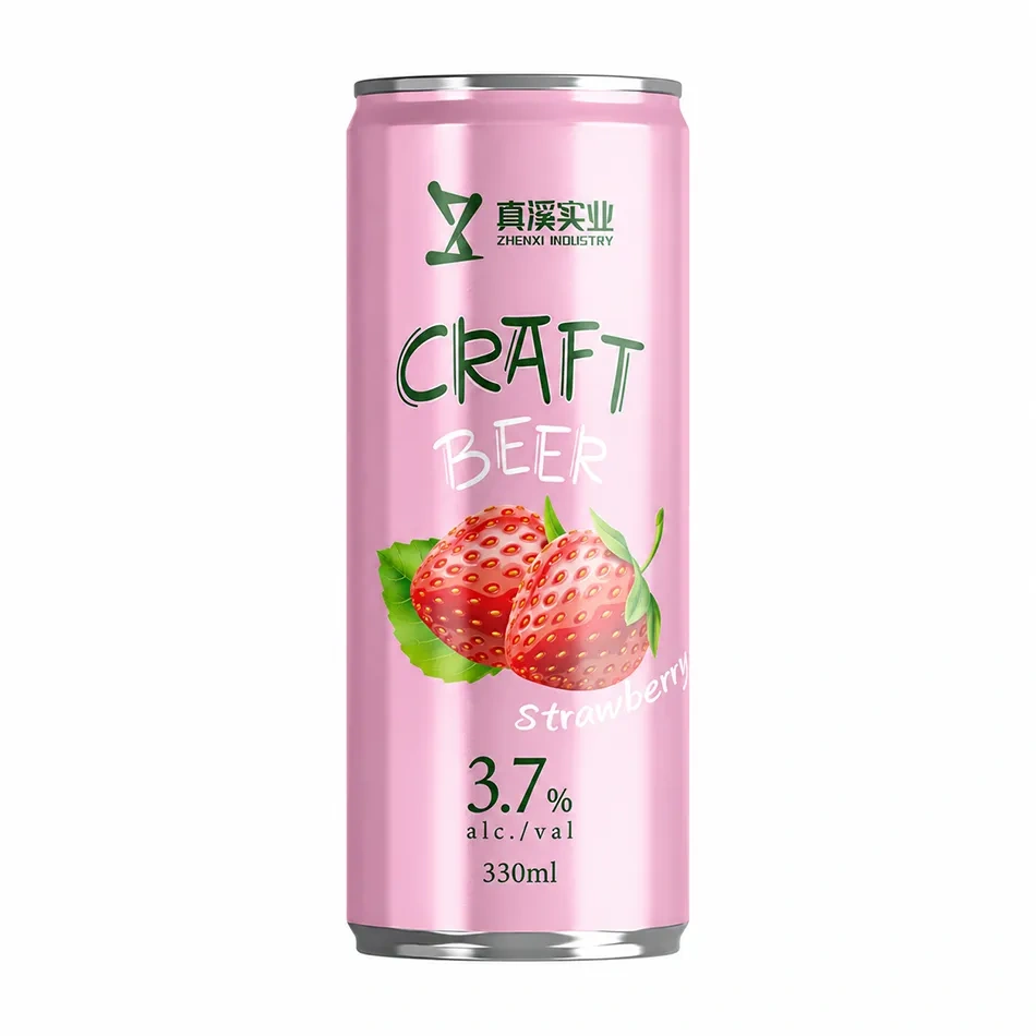 330ml Strawberry Craft Beer | Custom Fruit Beer OEM Manufacturer