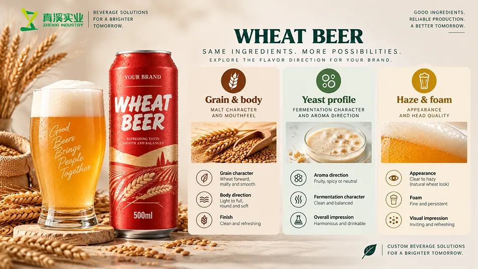 Wheat Beer sensory-review concept covering grain & body, yeast profile, haze & foam