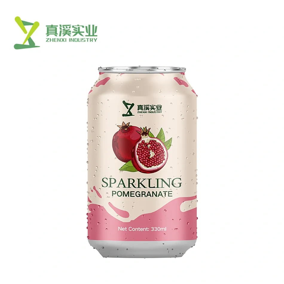 330ml ZhenXi Sparkling Water Pomegranate Flavor Private Label