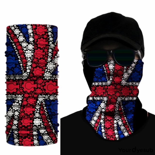 UK FLAG Multifunctional bandanas face shields for Cycling fishing Skateboarding climbing,yourdyesub.com