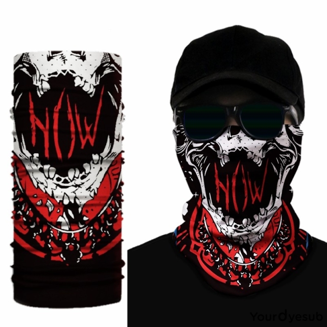 Skull Face Mask Dust Wind Sun Protection Seamless Tube Mask Bandana for Men Women Durable Thin Breathable Skeleton Mask Motorcycle Riding Biker Fishing Cycling Sports,yourdyesub.com