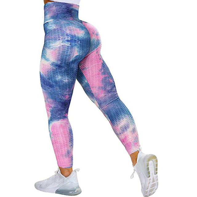 High Waist Yoga Pants for Women Tummy Control Stretch Yoga Leggings Workout Running Butt Lift Textured Tights,yourdyesub.com