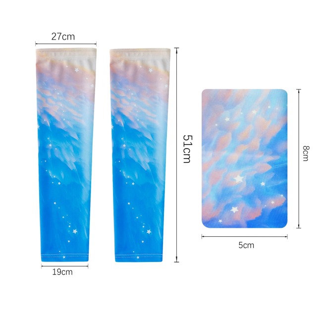 Quick-Dry-Ice-Silk-Sublimation-Printing-Compression Arm Protection Sleeves,yourdyesub.com