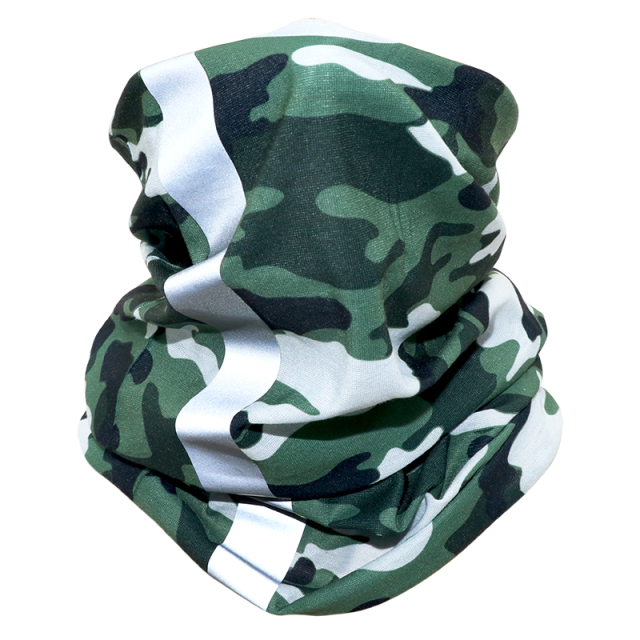 100% Polyester With Reflective Stripe Bandana For Running, Hunting, Fishing, Hiking, Motorcycle, Biking, Skiing,yourdyesub.com