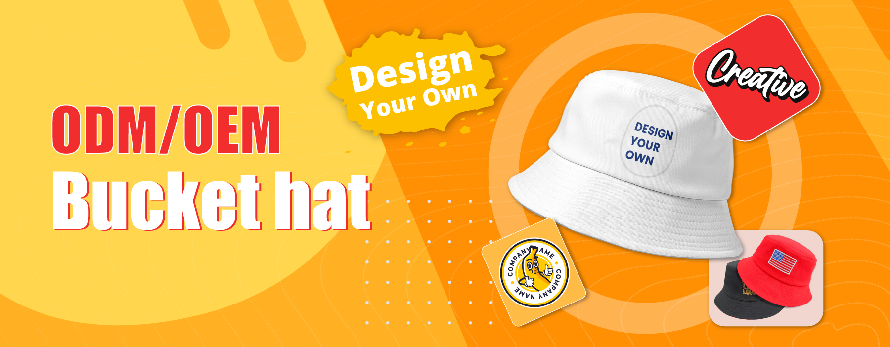 Custom Bucket Hats Banner