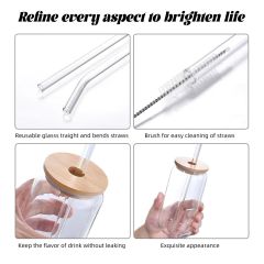 16 oz Glass Tumbler with Bamboo Lid & Straw (Crystal Decal),yourdyesub.com,16 oz Glass Tumbler with Bamboo Lid & Straw (Crystal Decal)