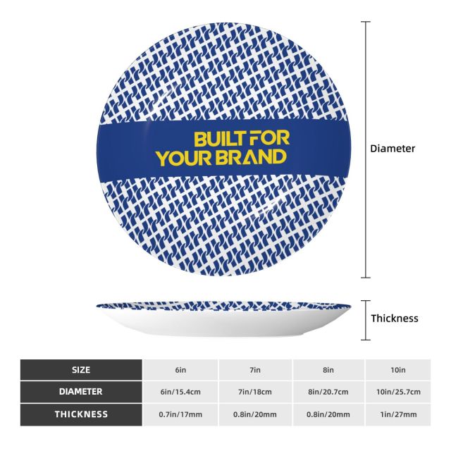 Bone China Decorative Plate (Round),yourdyesub.com,Bone China Decorative Plate (Round)