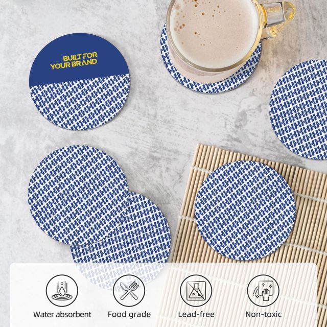 Ceramic Coaster Set (with Cork Backing),yourdyesub.com,Ceramic Coaster Set (with Cork Backing)