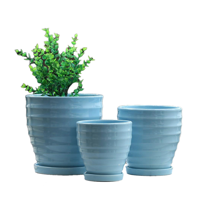 3PCS set ceramic planter pots