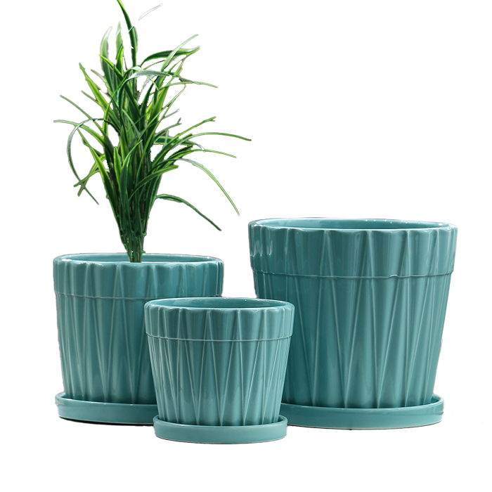 3PCS set ceramic planter pots