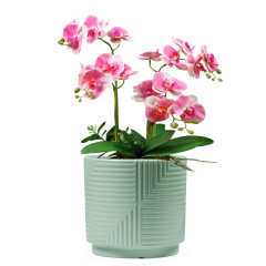 3PCS set texured ceramic planter pots