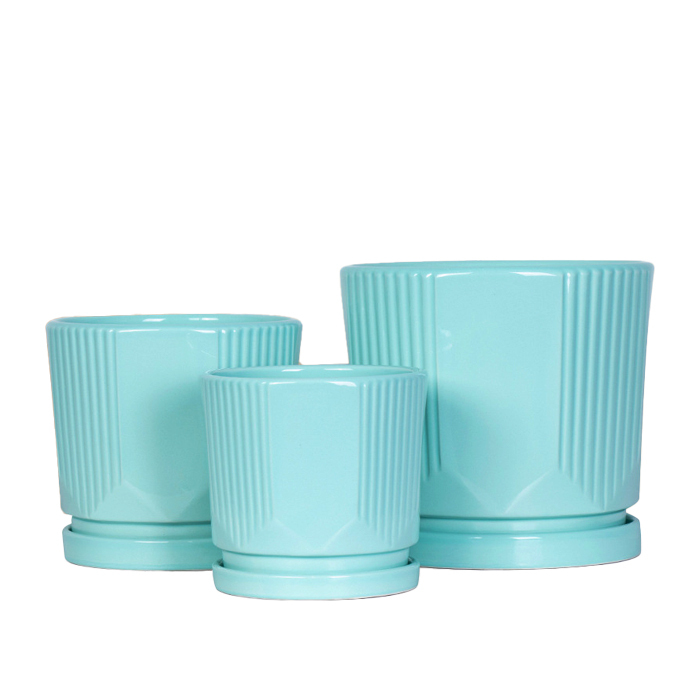 3PCS set ceramic planter pots