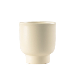 Ceramic plant pot with matte glaze