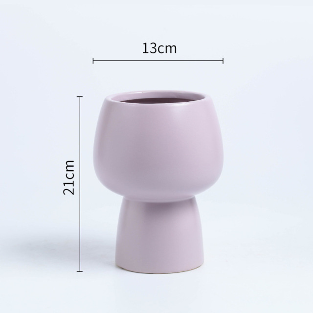 Unique design matte ceramic plant pot