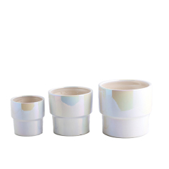 3PCS set Pearlised glaze ceramic pots