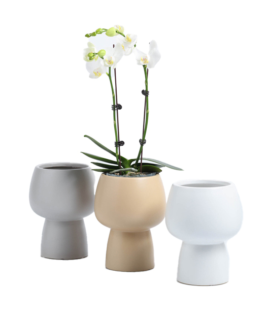 Unique design matte ceramic plant pot