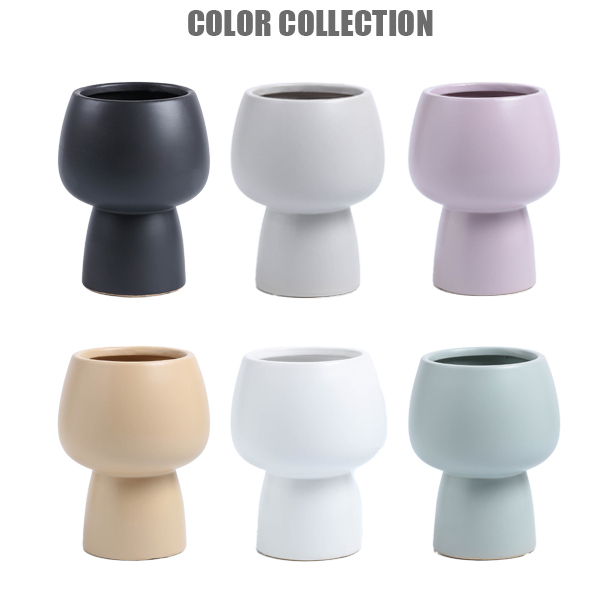 Unique design matte ceramic plant pot