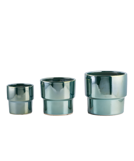 3PCS set Pearlised glaze ceramic pots