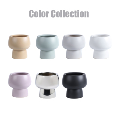 Unique design ceramic planter pot with matte color