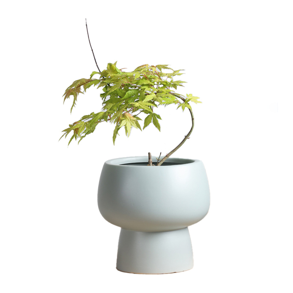 Unique design ceramic planter pot with matte color