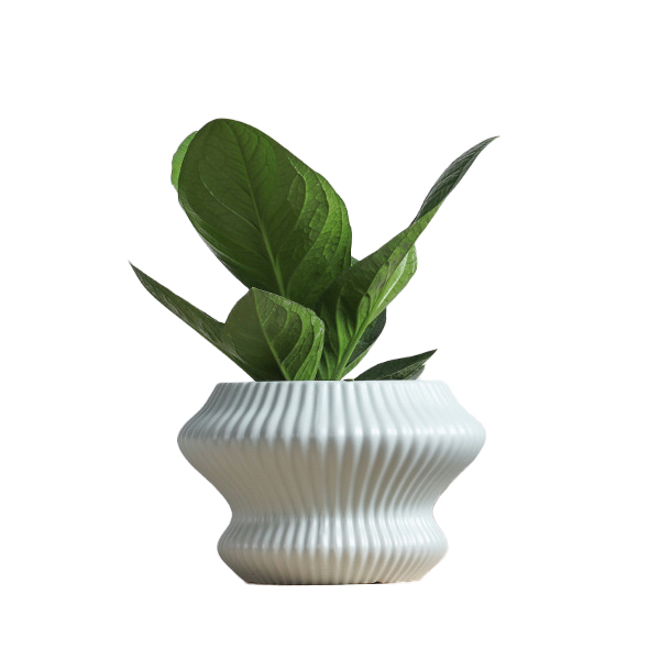 Unique design colored ceramic planter pot in matte glaze