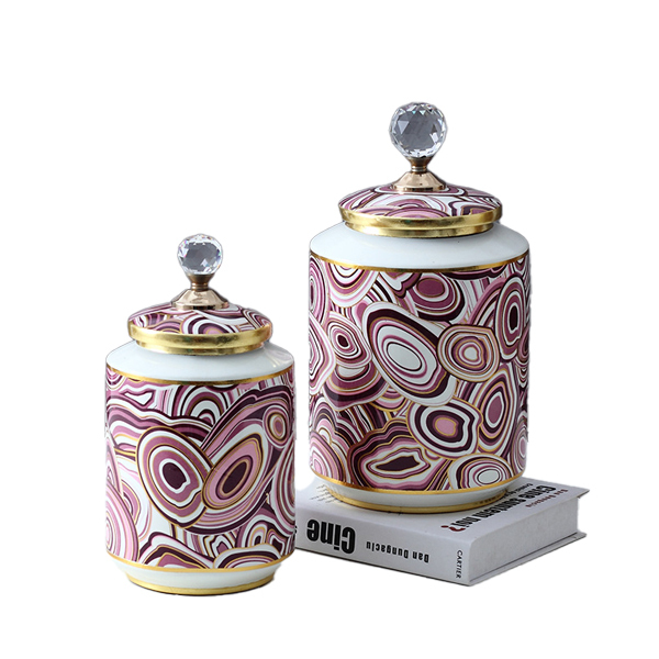 JLHX133 New design ceramic gingle jar with lid