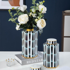 JLHX106 Home decoration ceramic jar with lid