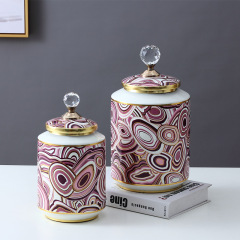 JLHX133 New design ceramic gingle jar with lid