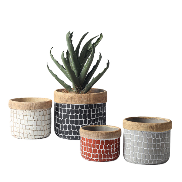 JYW007 Unique cement pots for plants