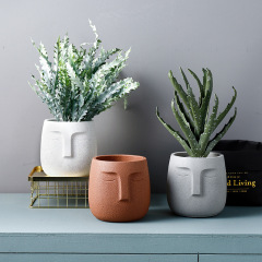 JYW001 Faced cement plant pot with sands effect