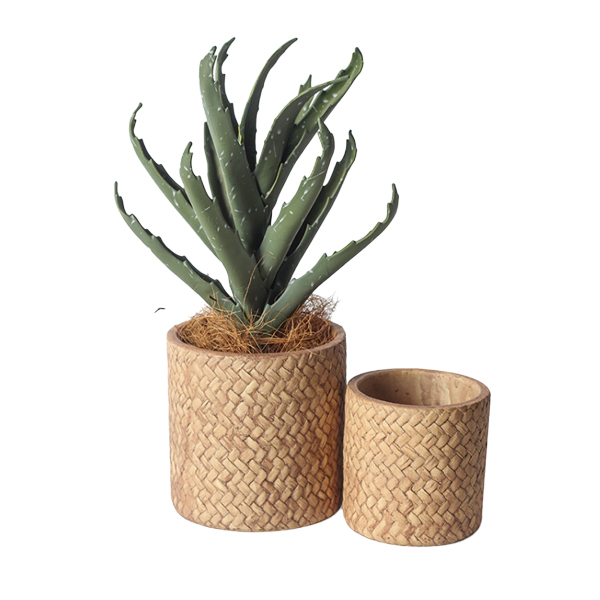 JYW009 Woven design Cement plant pots