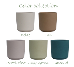 JL9001 Classic designed pastel colors cement pots and planters