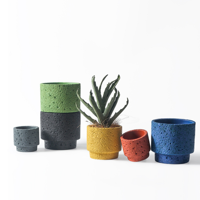 JYW015 Hot sale cement pot with sponge effect