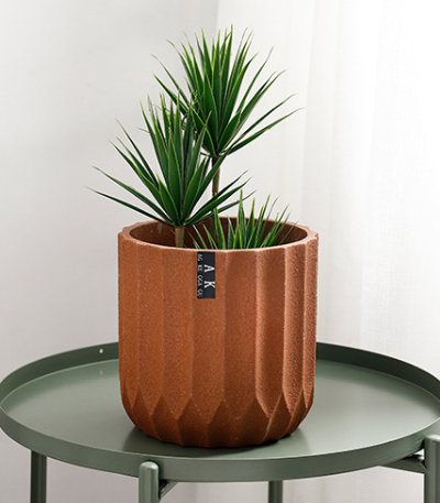 JYW002 Textured cement planter pots with sands effect