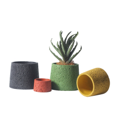 JYW008 Unique cement planter pots with sponge effect
