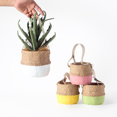 JYW017 Hanging cement planter with rope