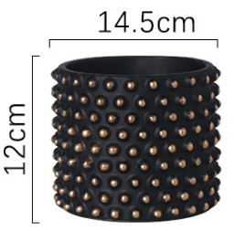 JYW028 Embossed dots cement plant pots