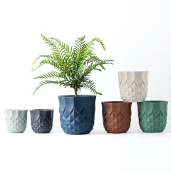 JYW031 Cement plant pot with engraving pattern