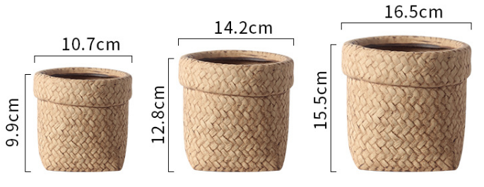 JYW034 Basket designed cement plant pots