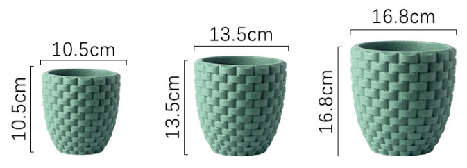 JYW026 Woven designed cement planter pot