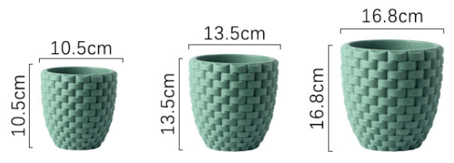 JYW026 Woven designed cement planter pot
