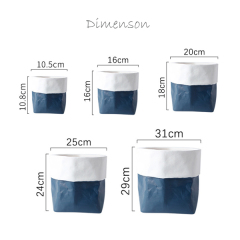 JYW104 Colorful bag shaped concrete planter pots