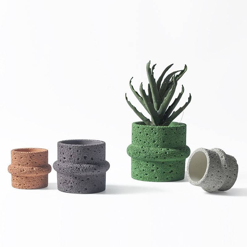 JYW101 Unique cement pot with sponge effect