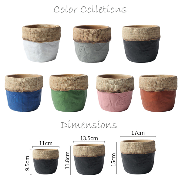 JYW103 Unique design garden concrete planter pots