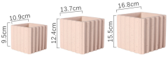 JYW061 Square shaped texture cement pots