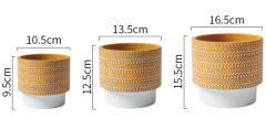 JYW108 Engraving pattern concrete planter pots