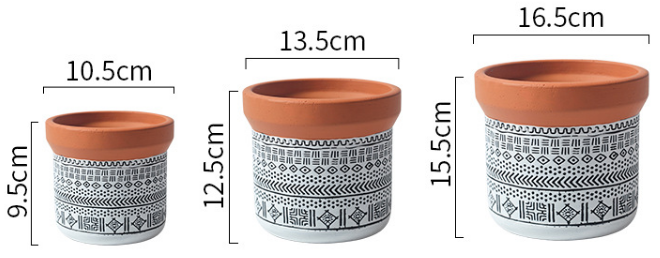 JYW109 New design cement plant pots with printing