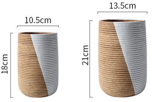 JYW113 Textured cement planter with dual colors