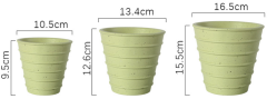 JYW117 Striple cement plant pots in matte color